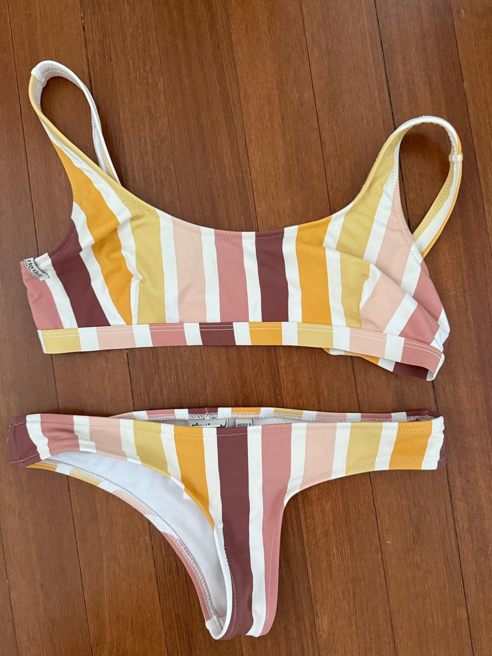 rhythm zimbabwe scoop bikini top - sunset